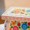 Caja de Olinalá con patitas, color blanco
