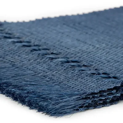 Set of 6 sisal tablecloths in blue color