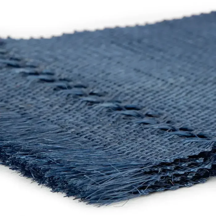 Set of 6 sisal tablecloths in blue color