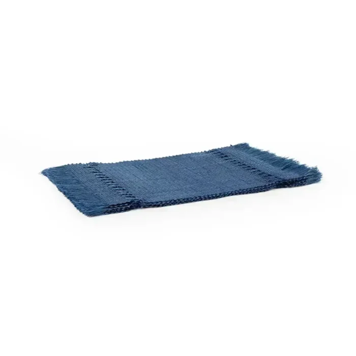 Set of 6 sisal tablecloths in blue color