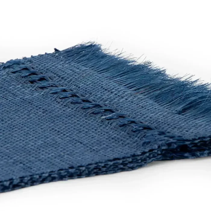 Set of 6 sisal tablecloths in blue color