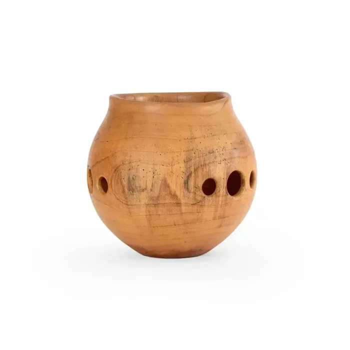 Cedar vessel with holes