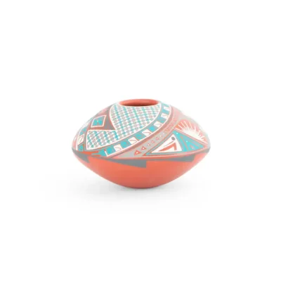 Red ceramic saucer