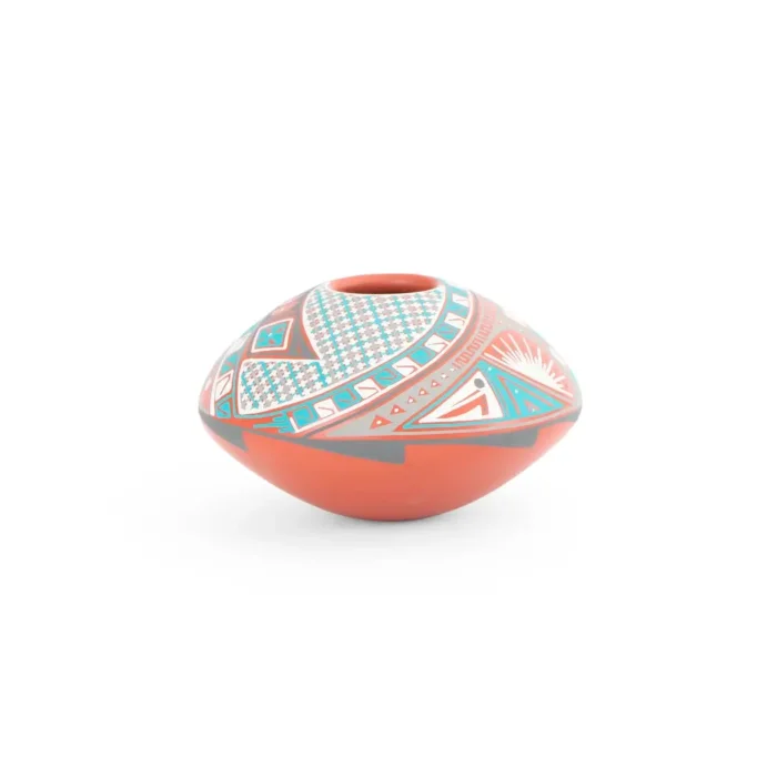 Red ceramic saucer