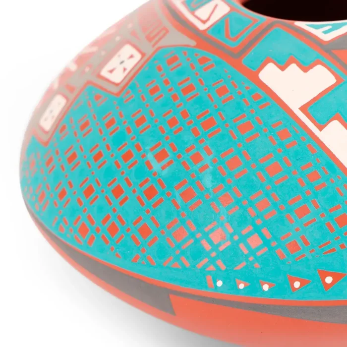 Red ceramic saucer