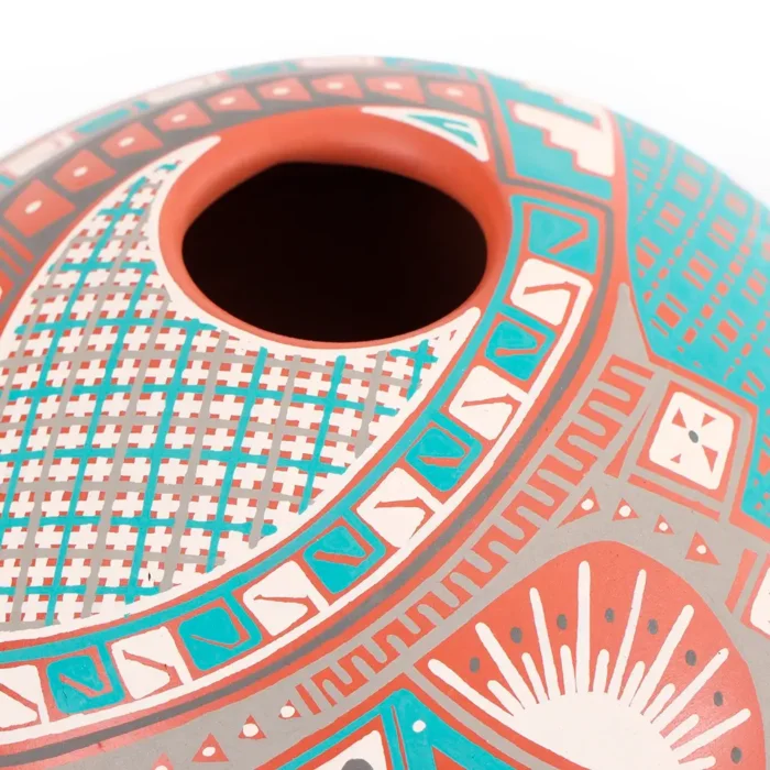 Red ceramic saucer
