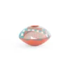 Red ceramic saucer