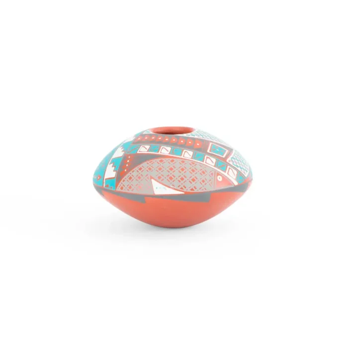 Red ceramic saucer