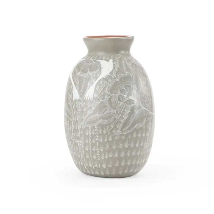 Large burnished earthenware vase