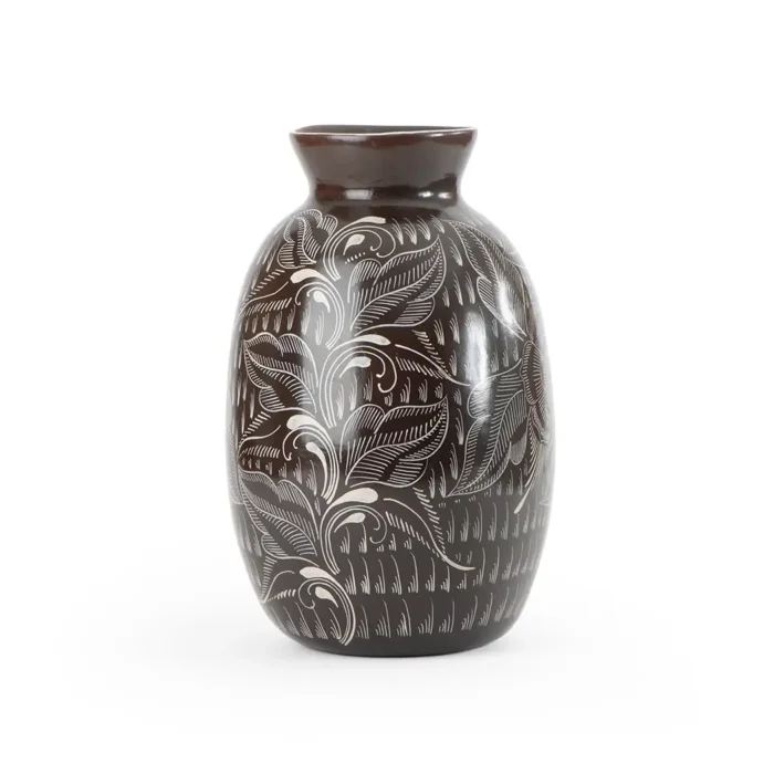 Large burnished earthenware vase