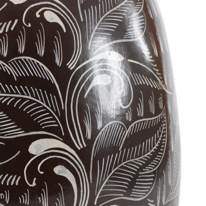 Large burnished earthenware vase