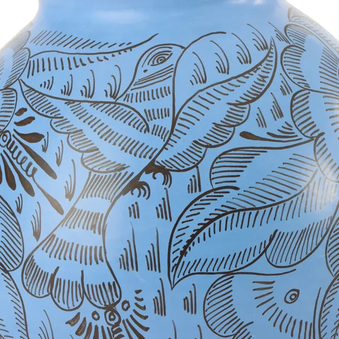 Large burnished earthenware vase