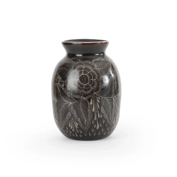 Small burnished earthenware vase