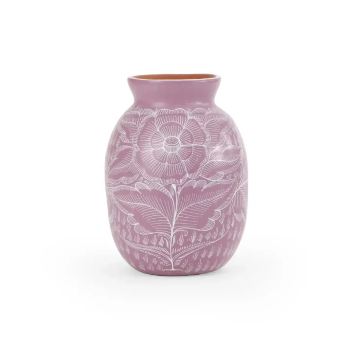 Small burnished earthenware vase
