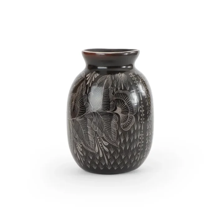 Small burnished earthenware vase