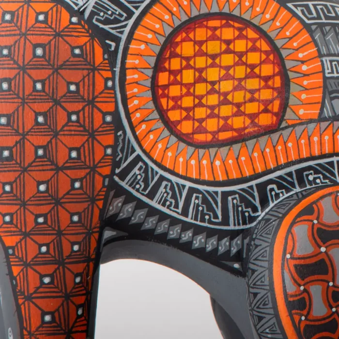 Alebrije Coyote gris y naranja