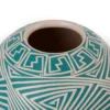 Olla líneas turquesa