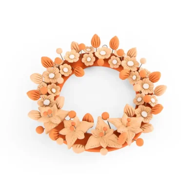 Christmas wreath of pastillage