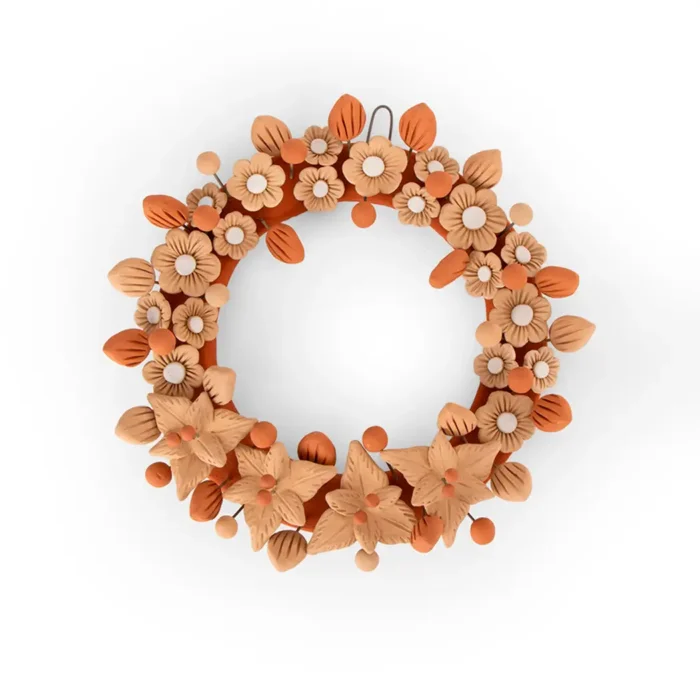 Christmas wreath of pastillage