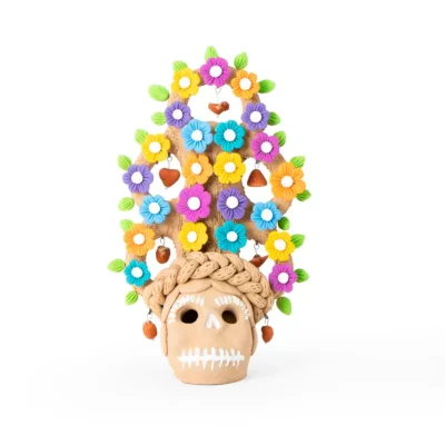 Árbol calavera de colores grande