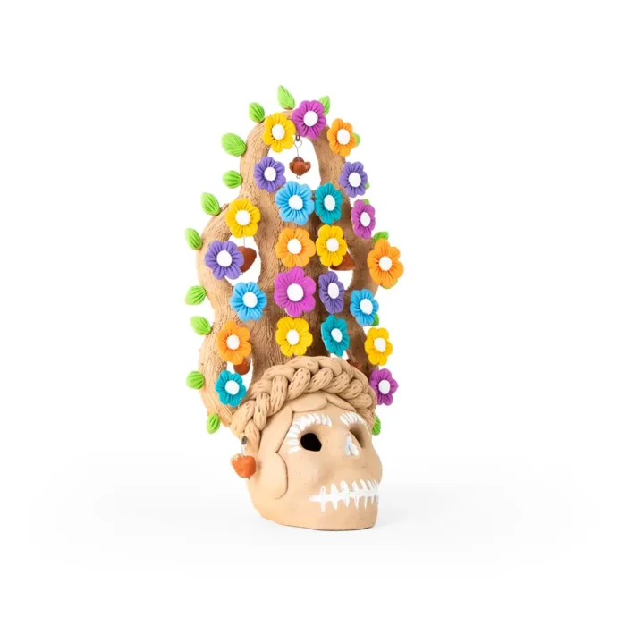 Árbol calavera de colores grande