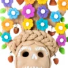 Árbol calavera de colores grande