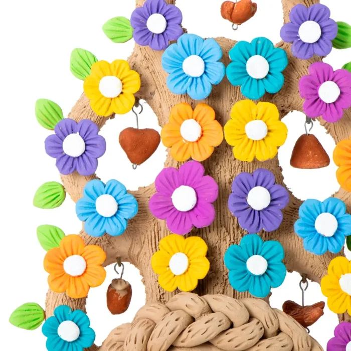 Árbol calavera de colores grande