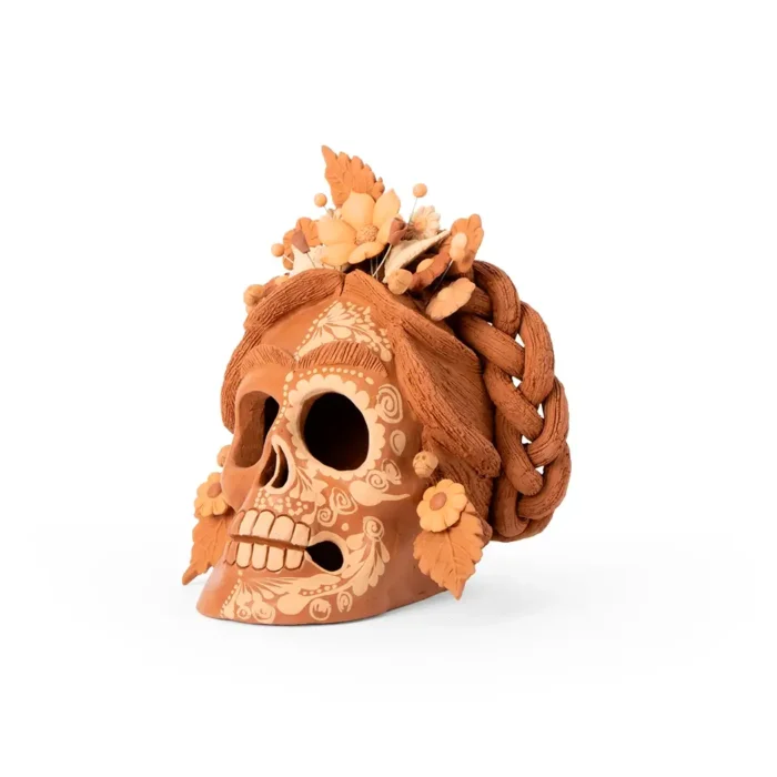 Large red clay skull