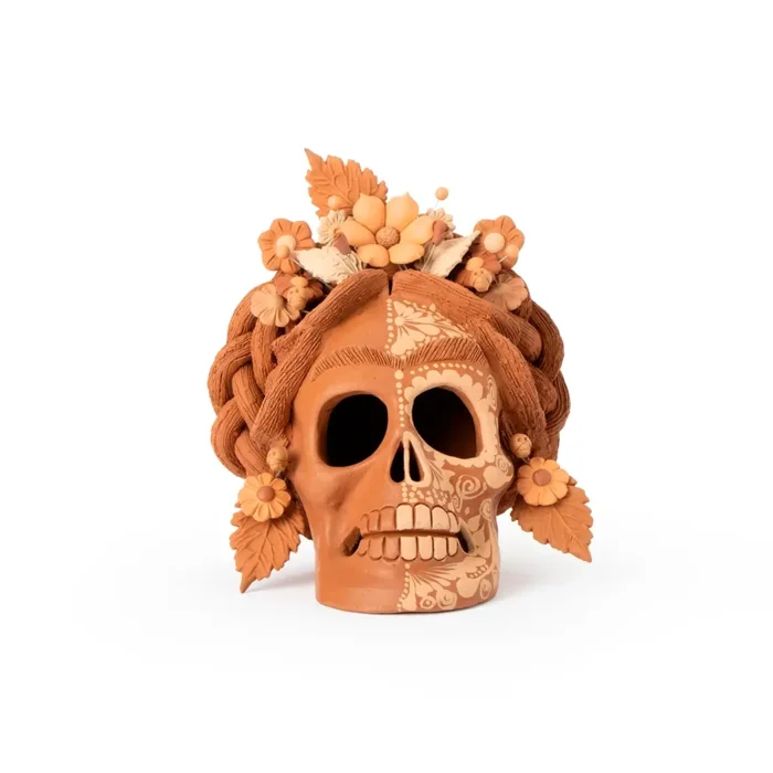 Large red clay skull