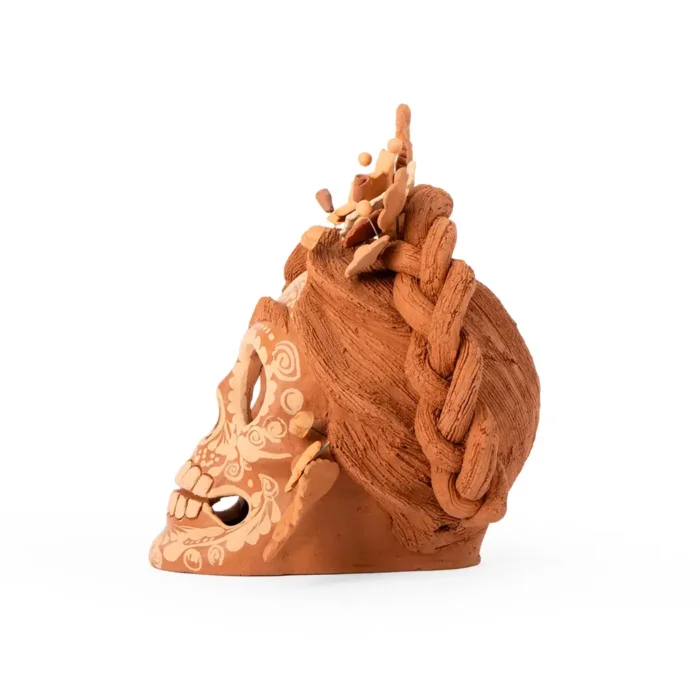 Large red clay skull