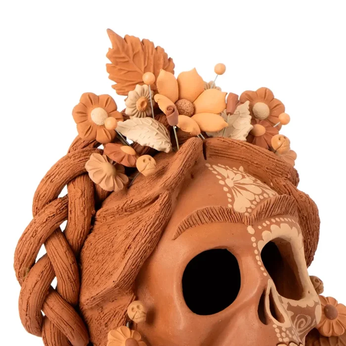 Large red clay skull